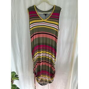 Lane Bryant Striped Jersey Knit Dress - Adjustable Drawstring Sides - Size 14/16